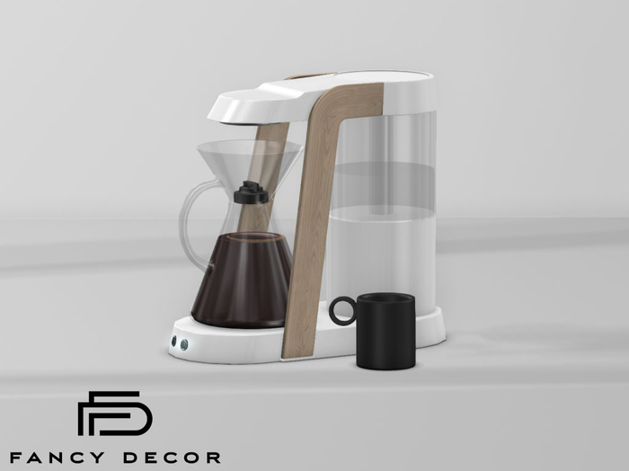 Second Life Marketplace Fancy Decor Drip Coffee Maker (white)